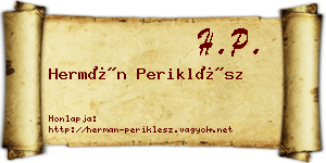 Hermán Periklész névjegykártya